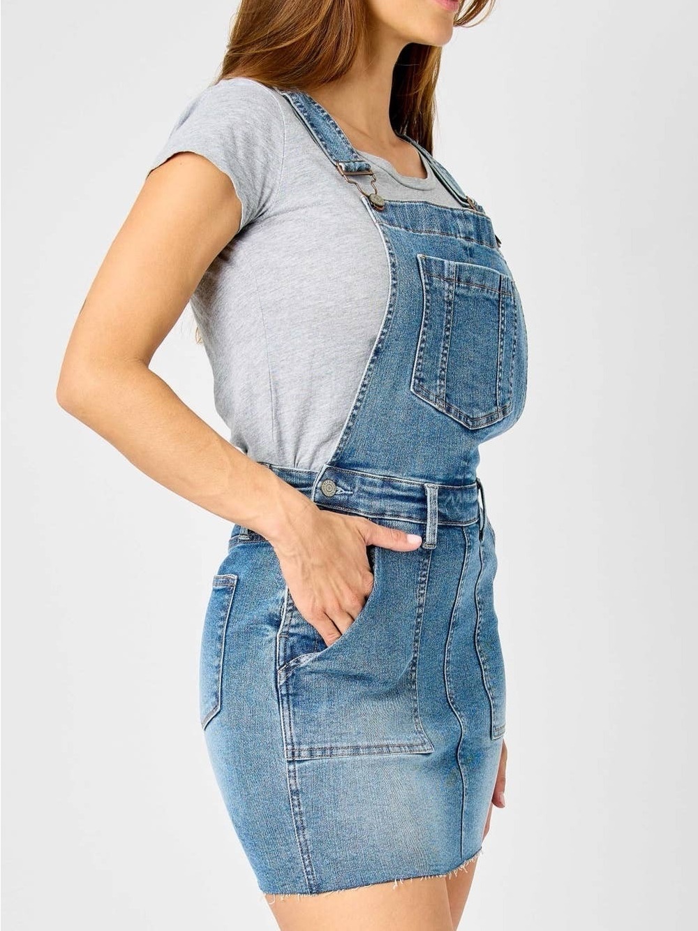 Judy Blue Light Blue Denim Overall Skirt - Picture 2 of 3